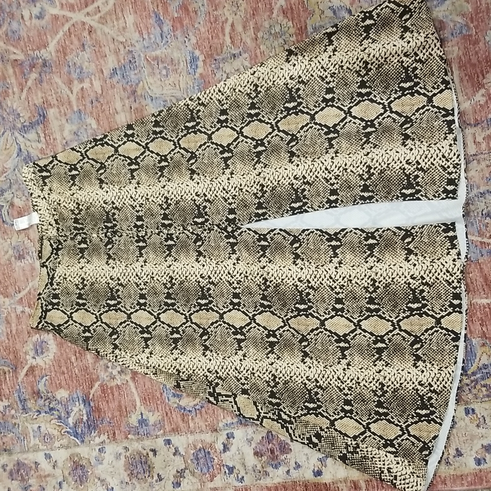 Zara snake print midi skirt size M